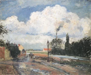 After the Rain, Quay at Pontoise
